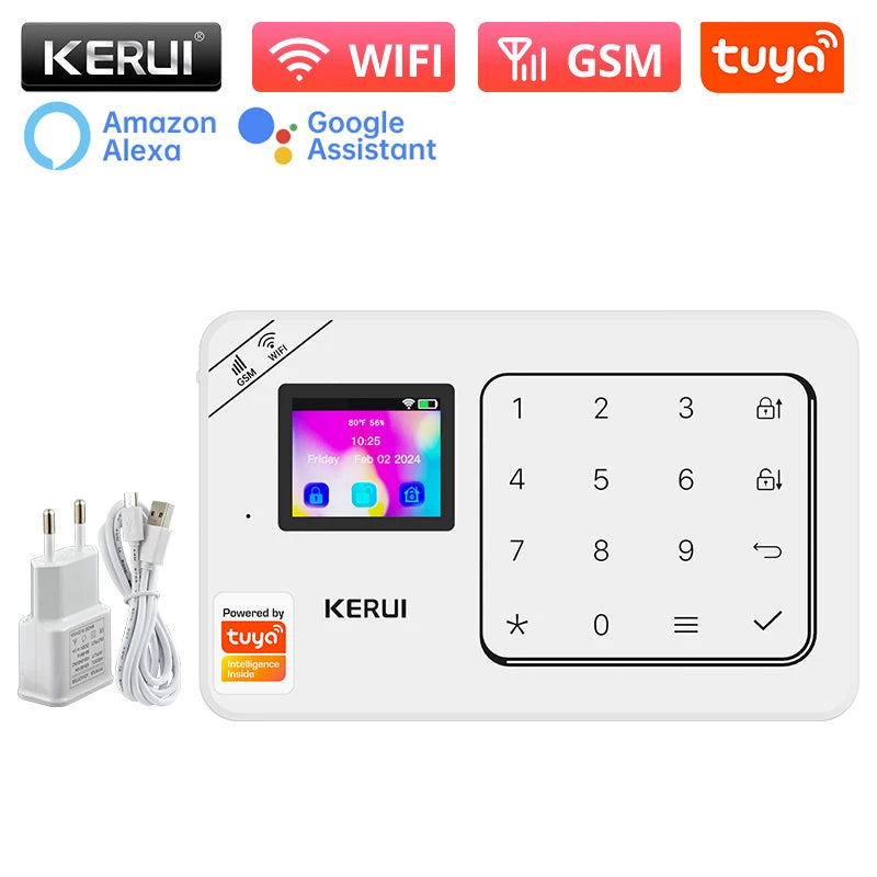 KERUI Home Alarm Kit Wireless WiFi GSM Anti-Theft with Touch Screen Tuya Smart Life App Alarm System for Security Protection - Home Smart Direct