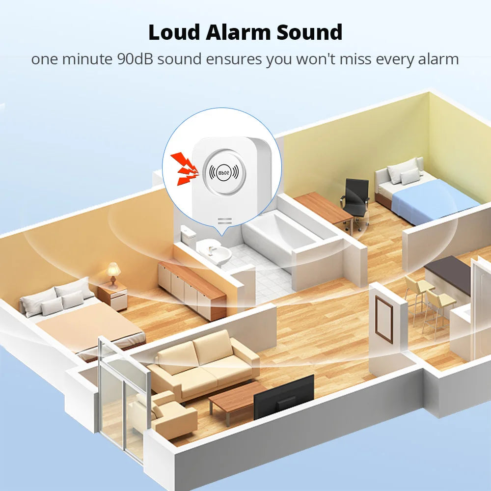 KERUI 90db Water Leakage Detector Wireless Water Sensor Working with KERUI Alarm System Leak Alert Monitoring Leak and Drip - Home Smart Direct