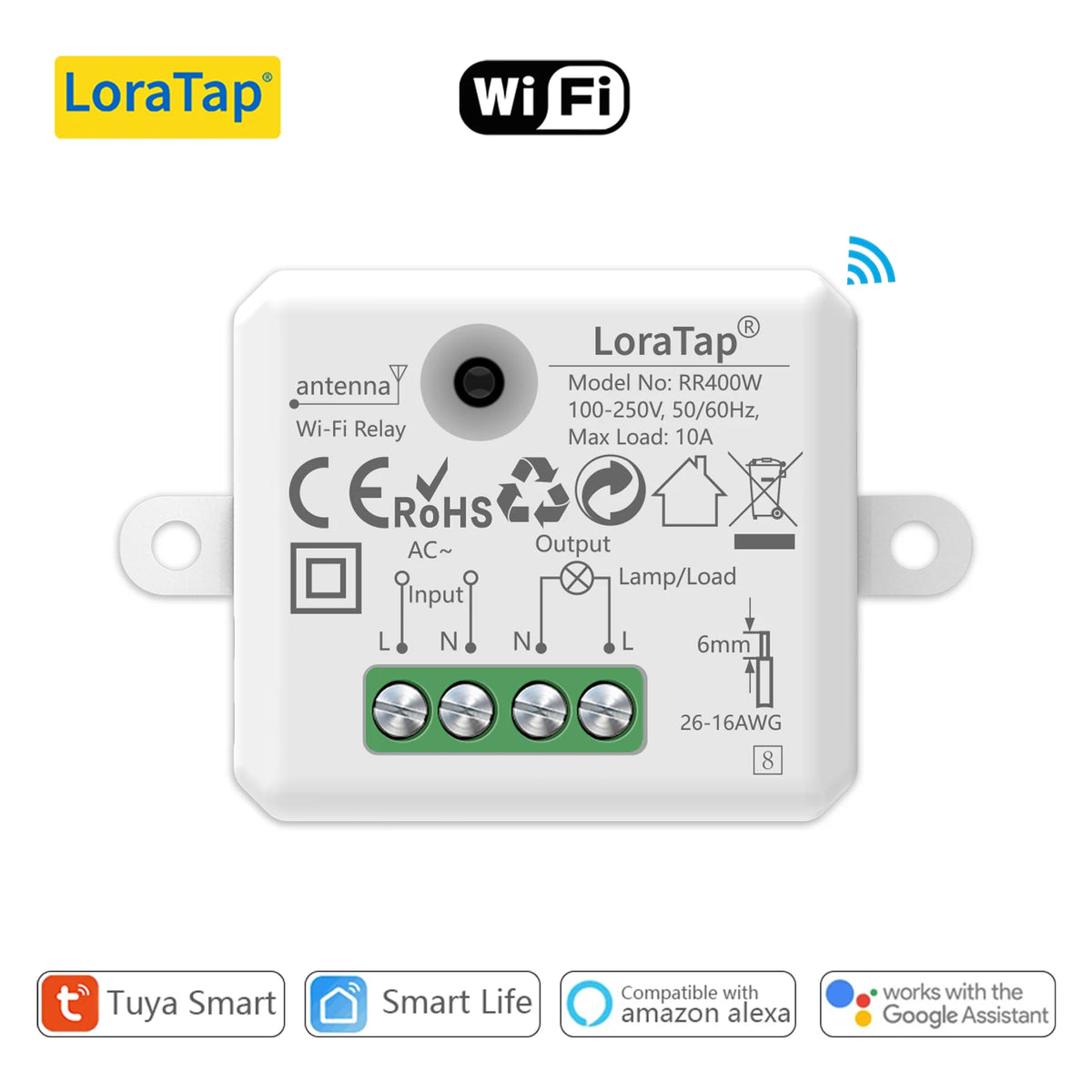 Tuya Smart Life Tiny WiFi Socket Module Light Switch, App Remote Control, Voice Control, Work with Google Home Echo Alexa - Home Smart Direct