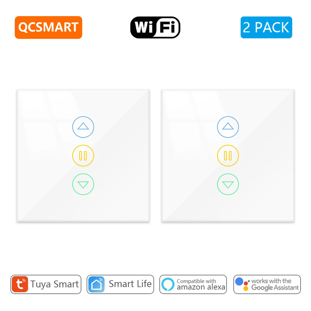 Smart Curtain Switch with Backlight and Percentage Control