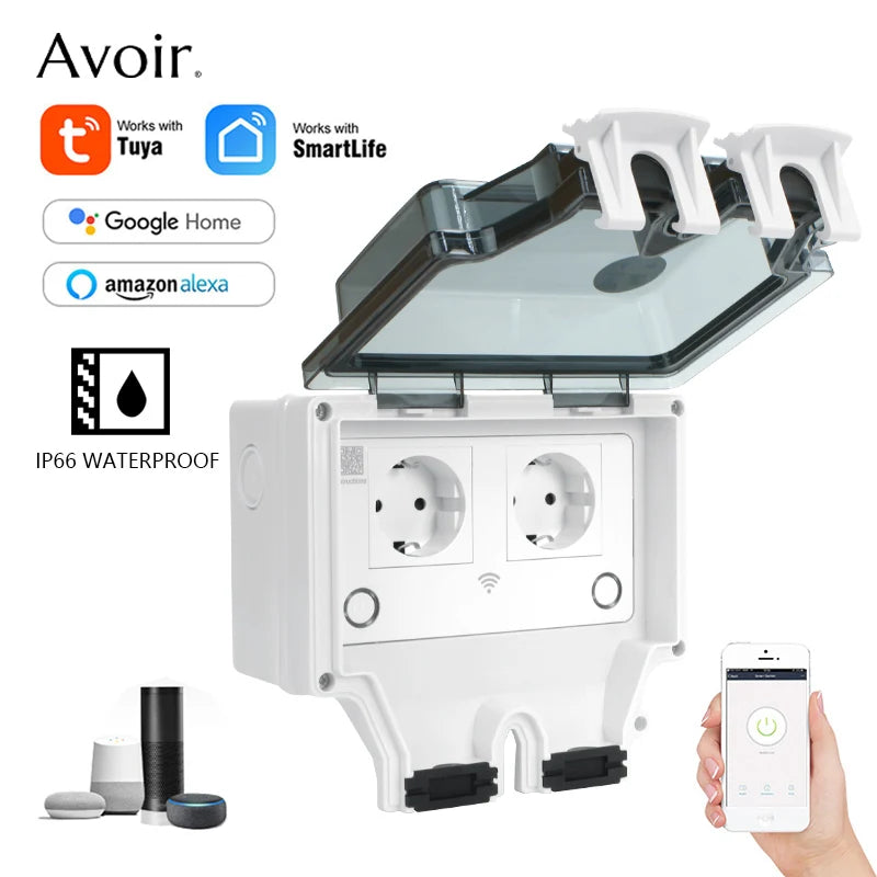 Waterproof Outdoor Smart Socket with Dual USB and App Control - Home Smart Direct