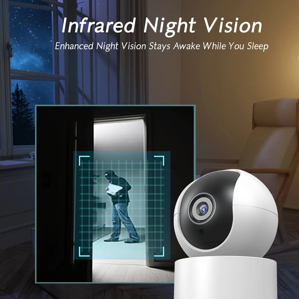 PGST 2MP 1080P Tuya IP WiFi Camera Security Protection Surveillance Camera CCTV Smart Life 2-Way Audio Night Vision Baby Monitor - Home Smart Direct