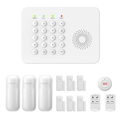 PGST WiFi GSM Security Protection Alexa Tuya Smart Life Home Automation Motion Door Magnetic Sensor Alarm Security System Kit - Home Smart Direct