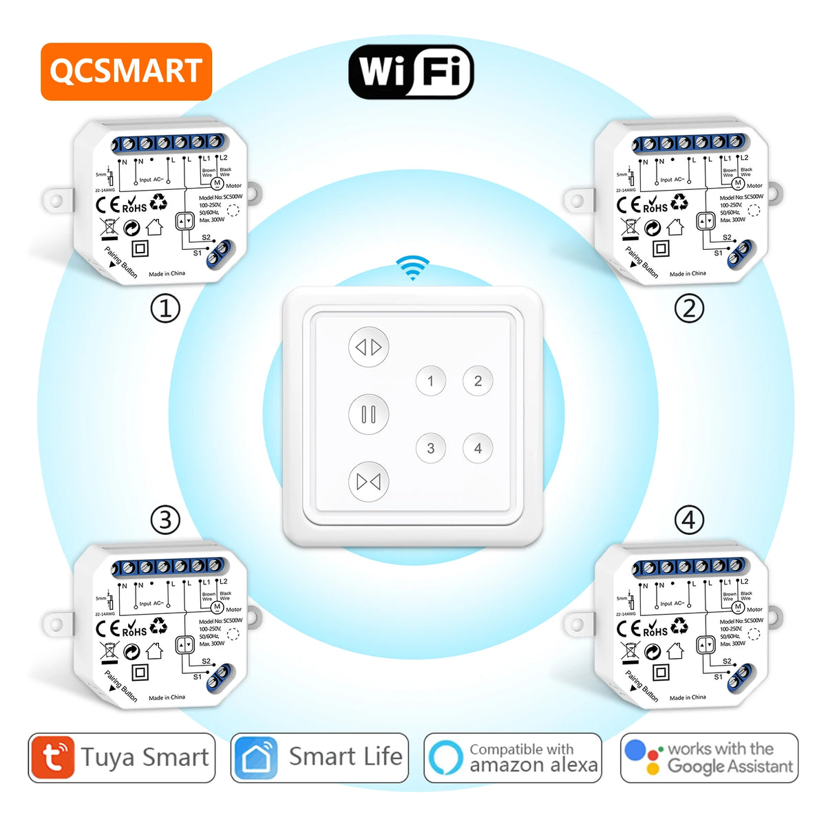 Smart WiFi Roller Shutter Switch Module - Home Smart Direct