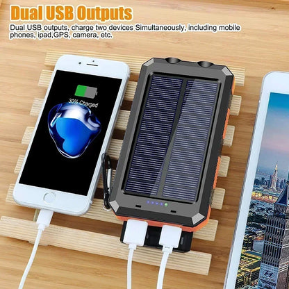 Solar Power Bank Portable Charger with Light for Outdoor Use - Home Smart Direct