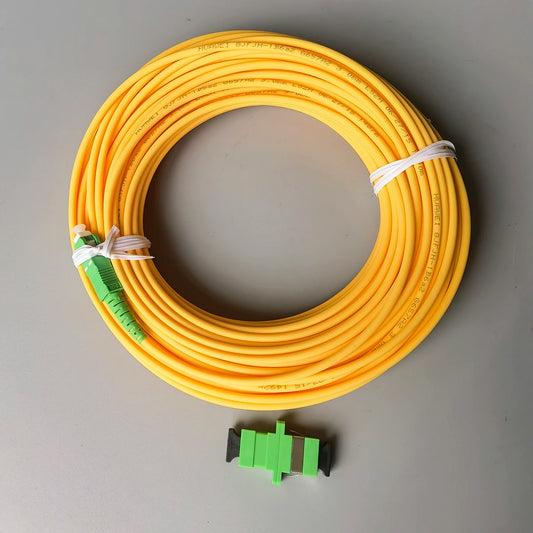 Single Mode SC APC Fiber Patch Cable with Adapter - Home Smart Direct