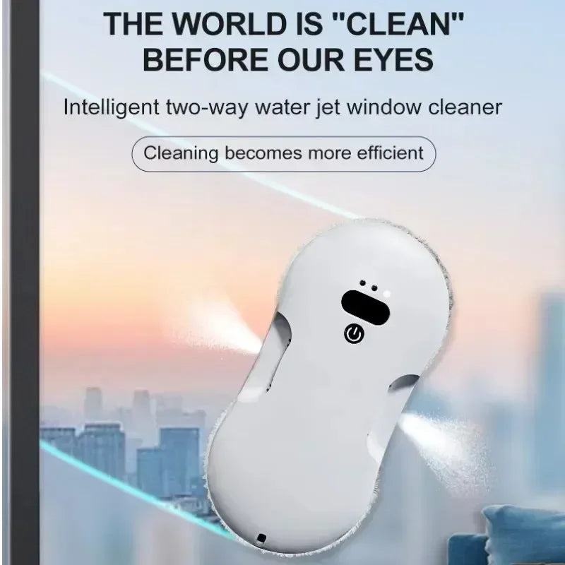 Dual Sided Spray Window Cleaning Robot for Home and Office