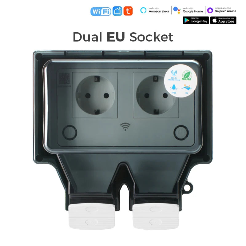 Waterproof Outdoor Smart Socket with Dual USB and App Control - Home Smart Direct