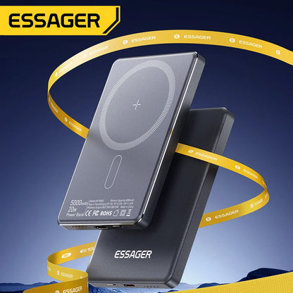 Slim Magnetic Wireless Power Bank Fast Charging Portable Charger - Home Smart Direct