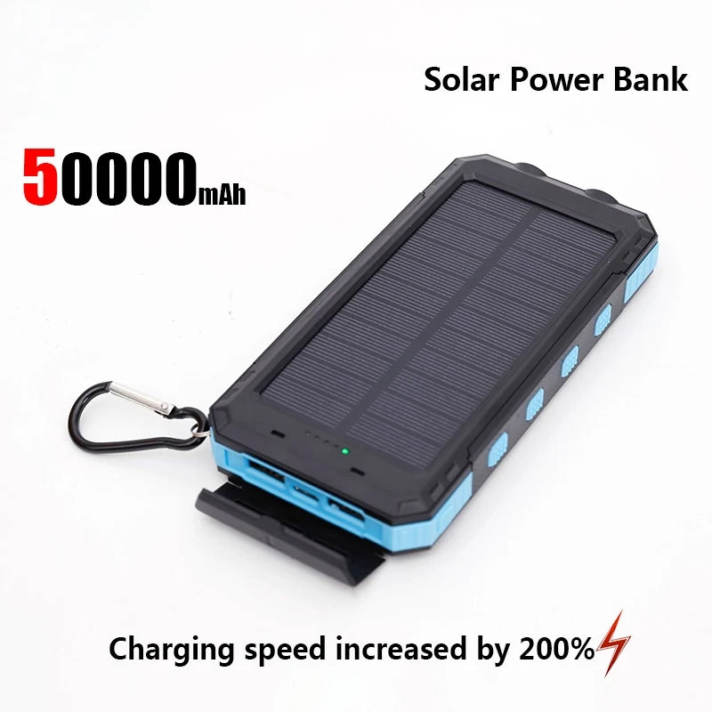 Solar Power Bank Portable Charger with Light for Outdoor Use - Home Smart Direct