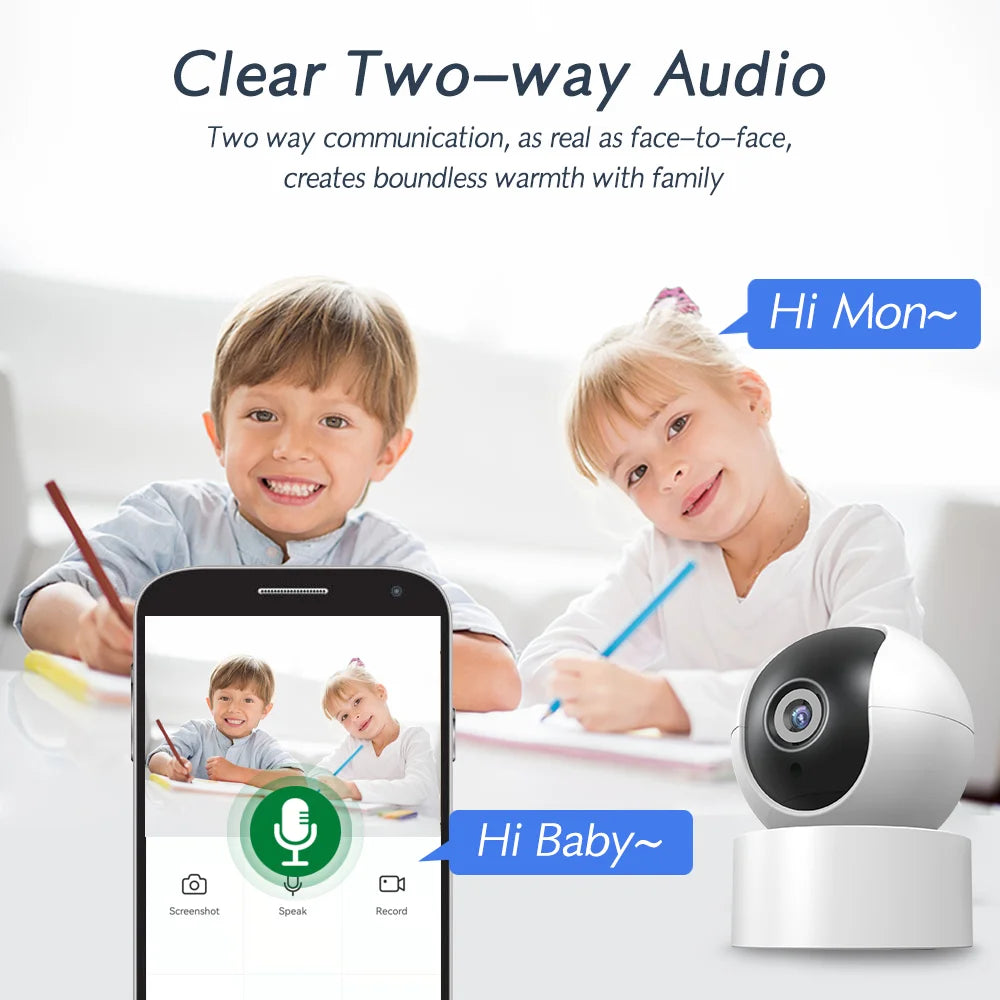PGST 2MP 1080P Tuya IP WiFi Camera Security Protection Surveillance Camera CCTV Smart Life 2-Way Audio Night Vision Baby Monitor - Home Smart Direct