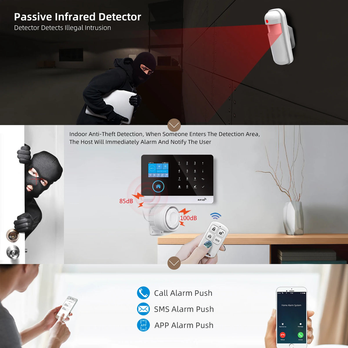 PGST Tuya ZigBee 433MHz Smart Life Home Security Protection PIR Infrared Motion Sensor Detector For House Alarm Security System - Home Smart Direct