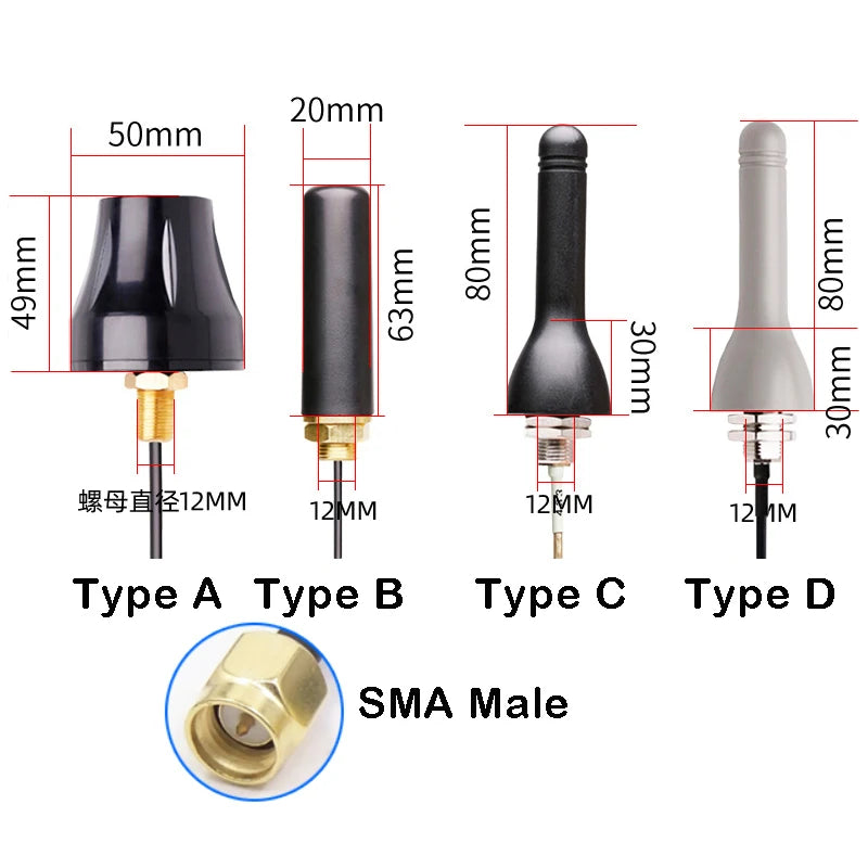Waterproof GPS Antenna with High Gain Cable