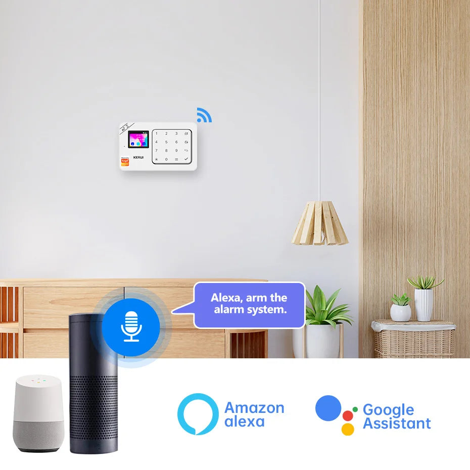 KERUI New W181 Anti-Theft Home Alarm Wireless WiFi GSM Tuya Smart Life App Alarm System for House Security Protection Alexa - Home Smart Direct