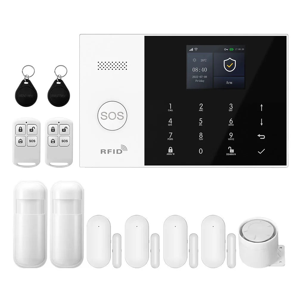PGST 4G WiFi Smart Life Alarm Security System Kit Set Tuya Alexa Home Automation Alarm Security Protection Door Motion Detector - Home Smart Direct
