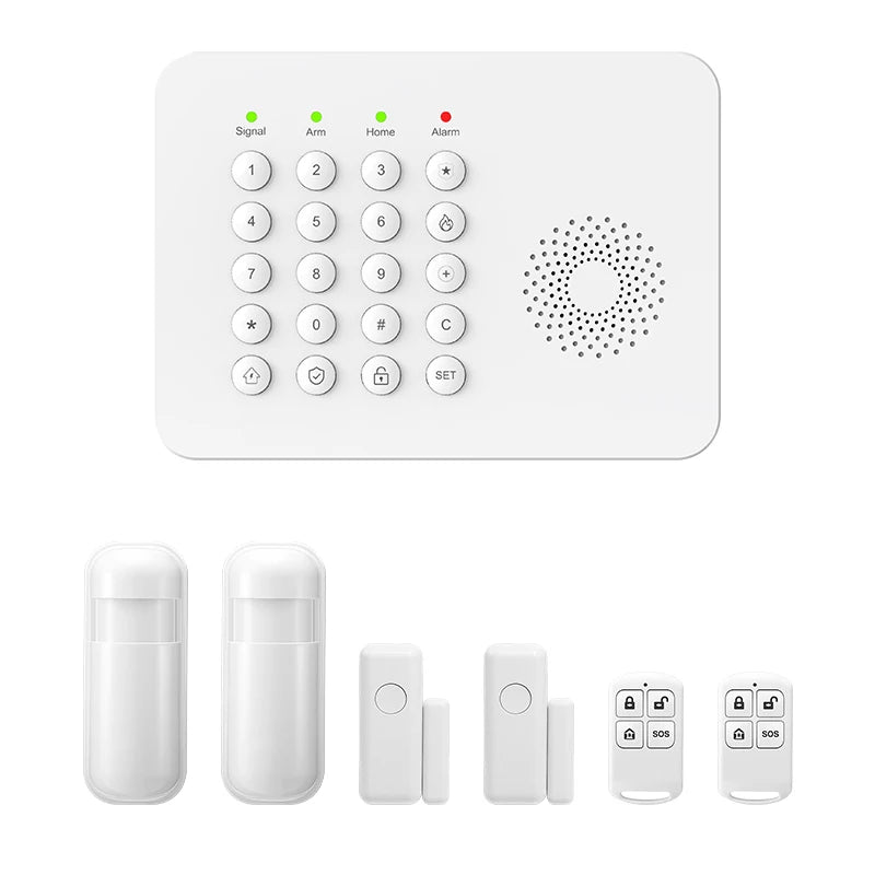 PGST WiFi GSM Security Protection Alexa Tuya Smart Life Home Automation Motion Door Magnetic Sensor Alarm Security System Kit - Home Smart Direct