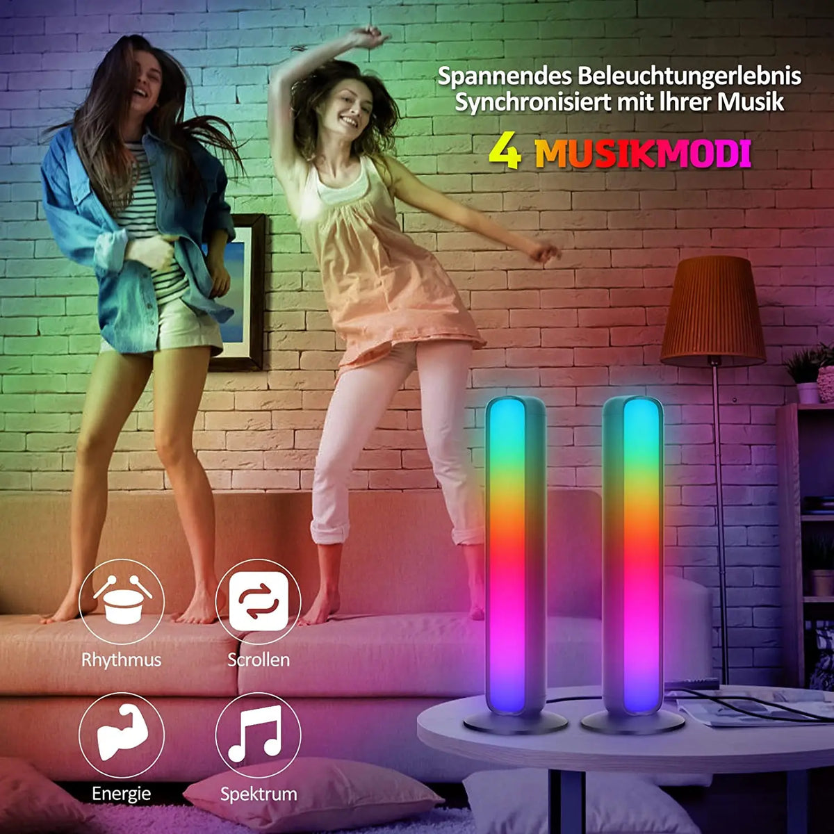 Smart RGB Light Bar with Music Sync and USB Connection - Home Smart Direct