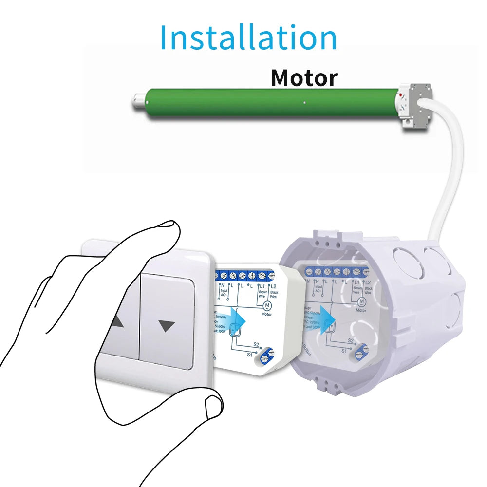 Smart Curtain Module Switch with WiFi Remote Control - Home Smart Direct